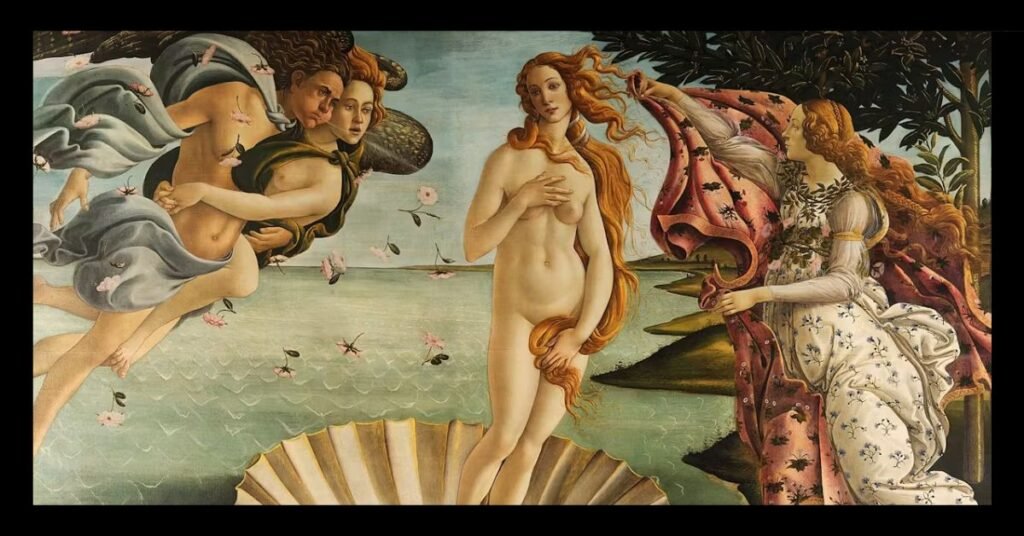 Botticelli’s “The Birth of Venus”, Leonardo da Vinci's artworks, and Raphael's paintings
