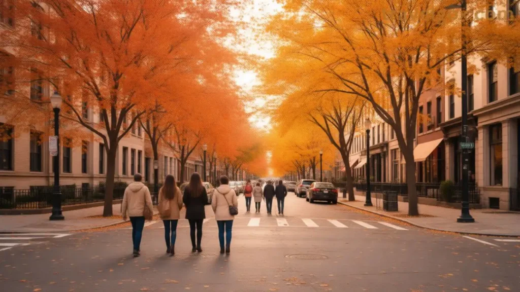Best time to visit Chicago in fall with autumn streets and mild weather