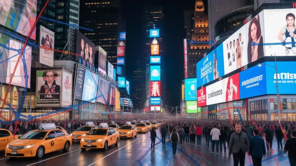 Times Square area at night
