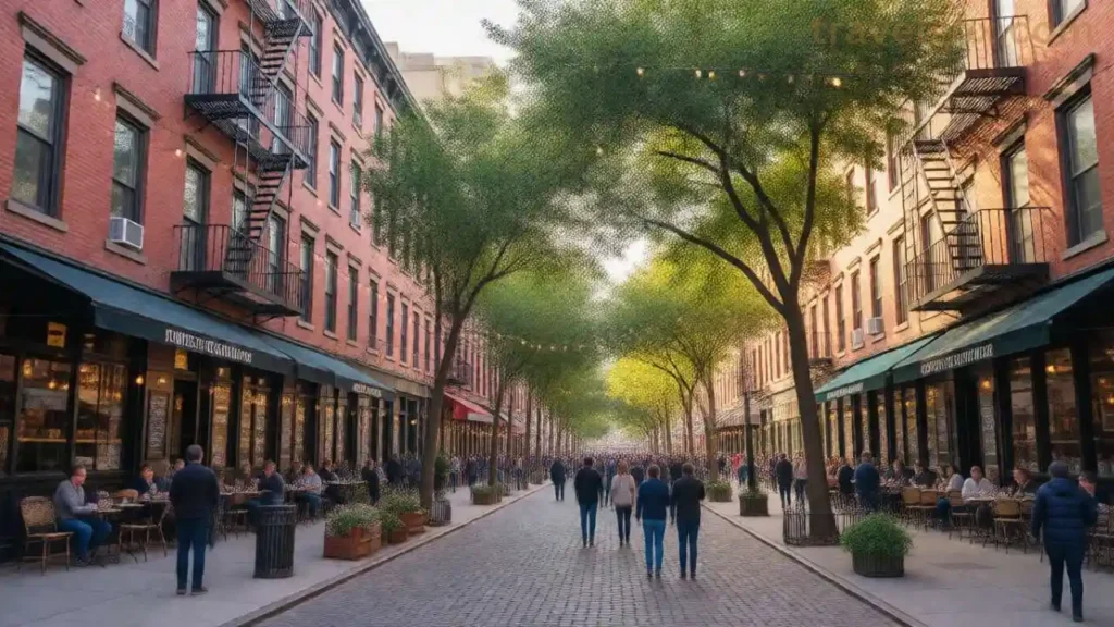 Cozy street in the West Village, Manhattan